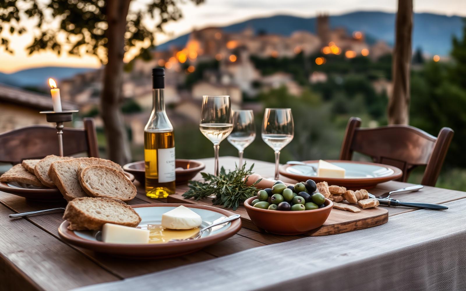 Cena tipica a Itri al tramonto
